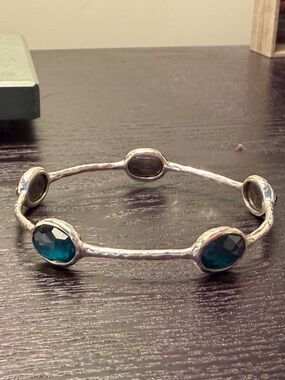 Ippolita 5 stone sterling silver bangle